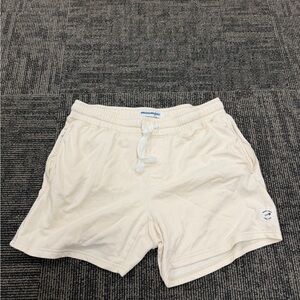 Maamgic Cream Elastic Waist Shorts